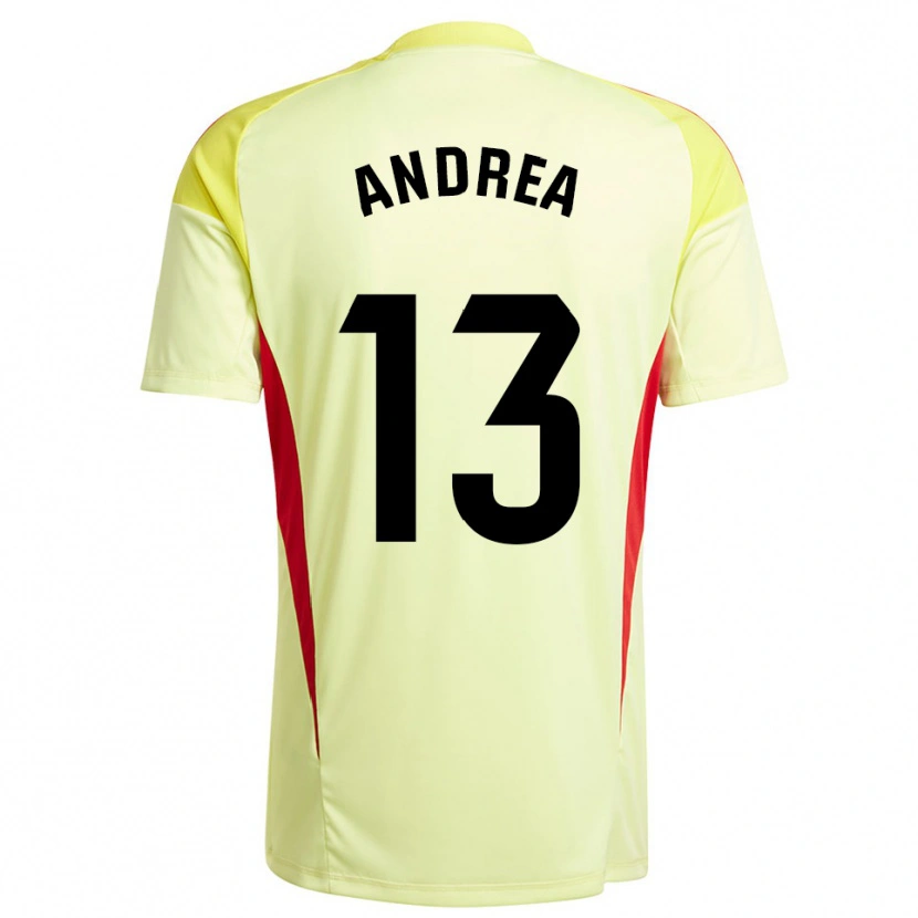 Danxen Mujer Camiseta Andrea Romero Burgos #13 Negro Amarillo Claro Portero Equipación 2025/26 La Camisa