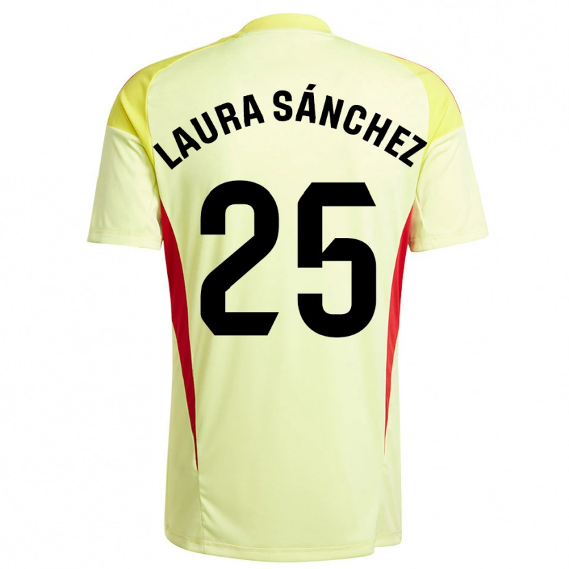 Danxen Mujer Camiseta Laura Sánchez Comuñas #25 Negro Amarillo Claro Portero Equipación 2025/26 La Camisa