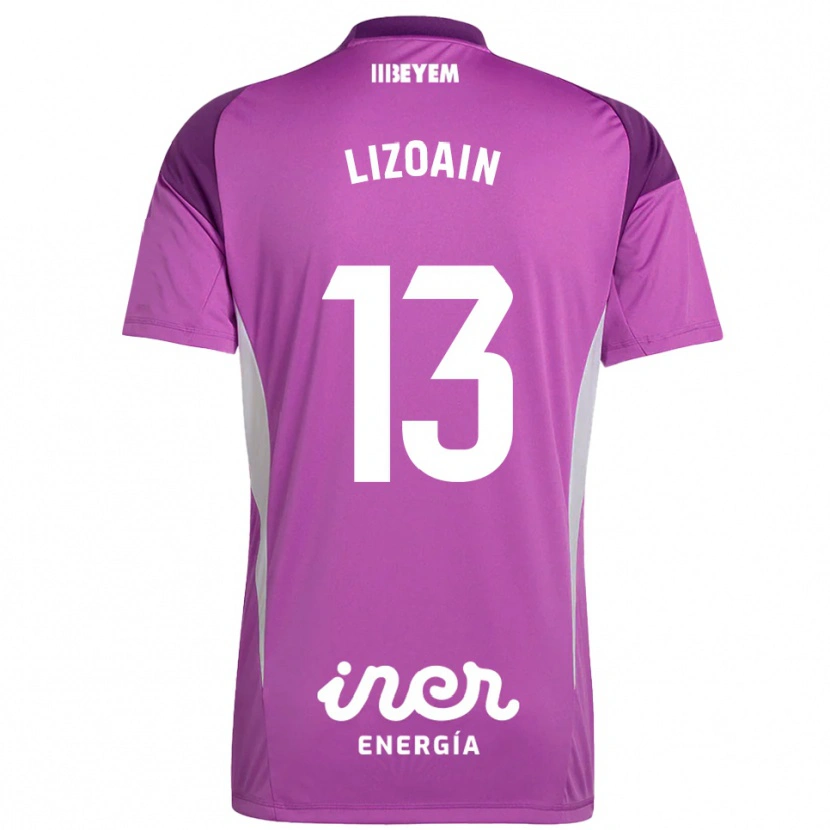 Danxen Mujer Camiseta Raúl Lizoain #13 Morado Lilo Portero Equipación 2025/26 La Camisa