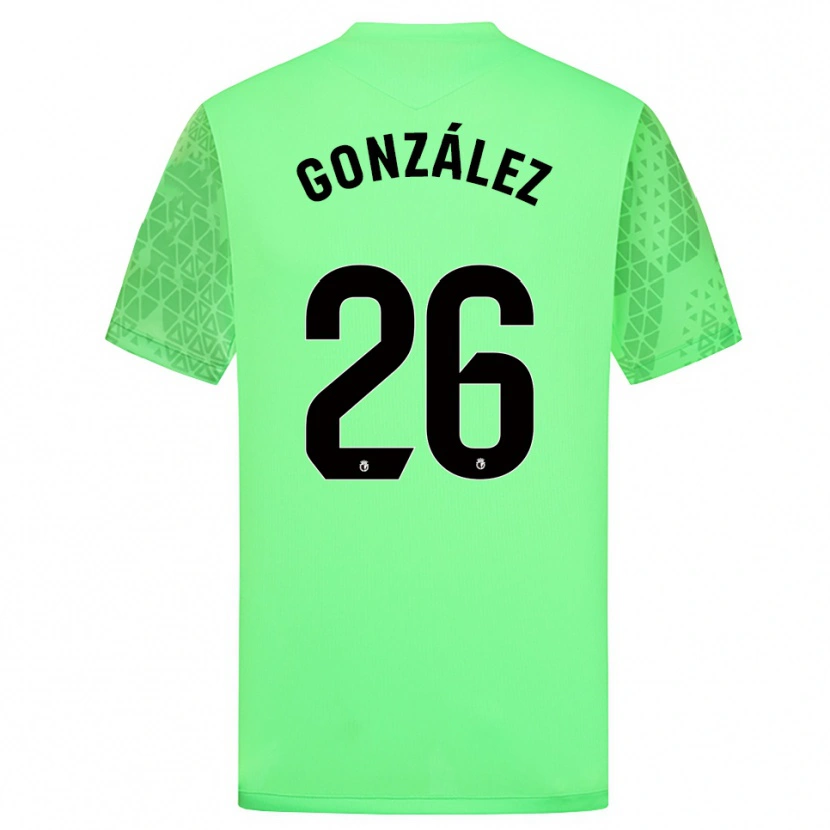 Danxen Mujer Camiseta Diego González #26 Negro Verde Primavera Portero Equipación 2025/26 La Camisa