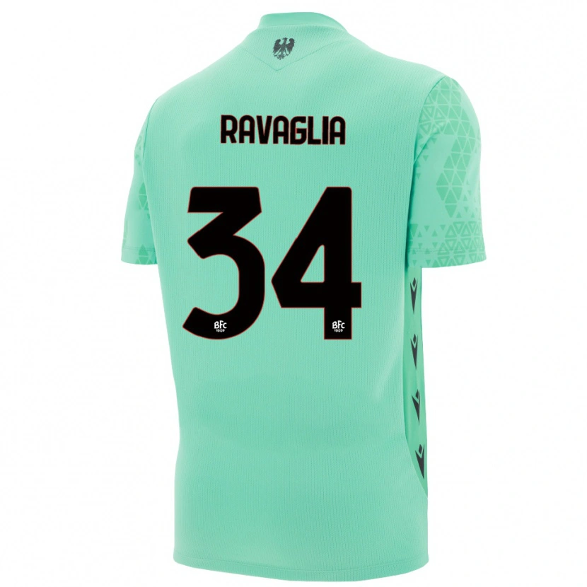 Danxen Mujer Camiseta Federico Ravaglia #34 Menta Azul Negro Portero Equipación 2025/26 La Camisa