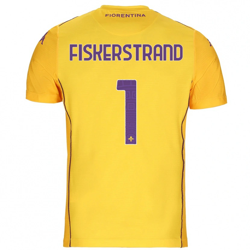 Danxen Mujer Camiseta Cecilie Fiskerstrand #1 Naranja Amarillo Púrpura Portero Equipación 2025/26 La Camisa