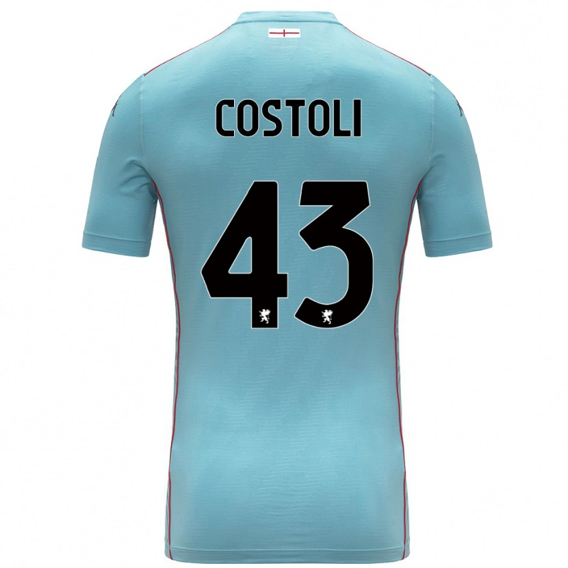 Danxen Mujer Camiseta Lorenzo Costoli #43 Azul Gris Portero Equipación 2025/26 La Camisa