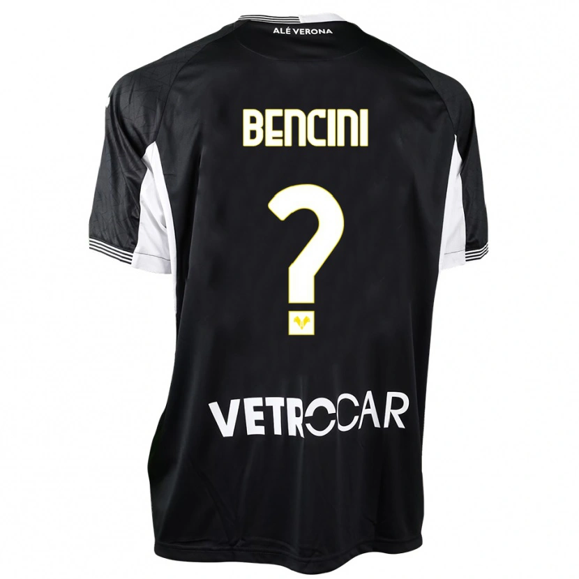 Danxen Mujer Camiseta Mattia Bencini #0 Negro Blanco Portero Equipación 2025/26 La Camisa