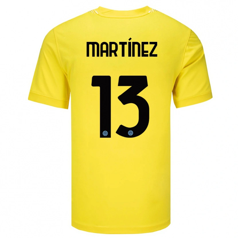 Danxen Mujer Camiseta Josep Martínez #13 Amarillo Claro Negro Portero Equipación 2025/26 La Camisa