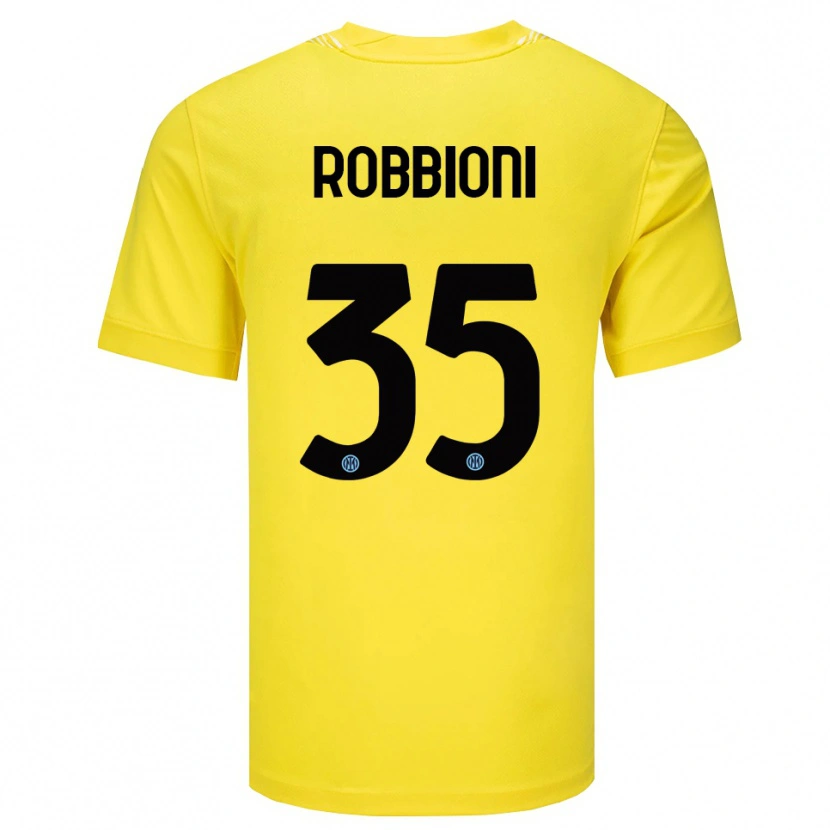 Danxen Mujer Camiseta Matilde Robbioni #35 Amarillo Claro Negro Portero Equipación 2025/26 La Camisa
