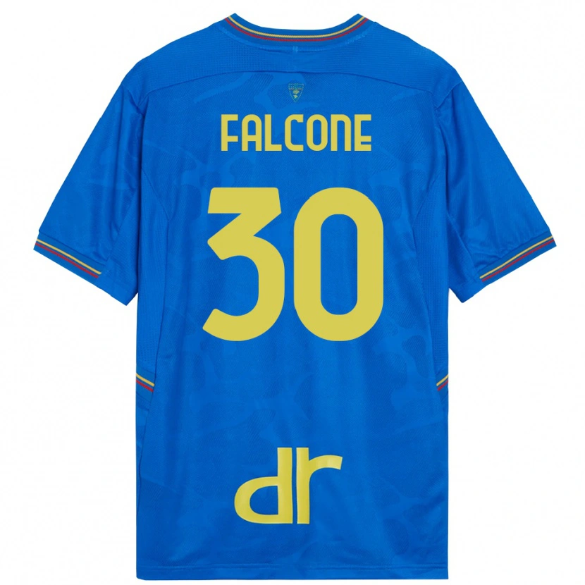 Danxen Mujer Camiseta Wladimiro Falcone #30 Azul Real Marrón Portero Equipación 2025/26 La Camisa