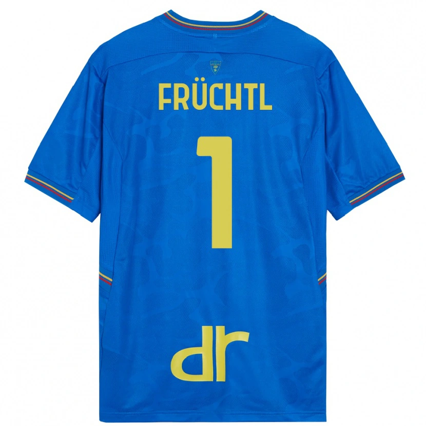 Danxen Mujer Camiseta Christian Früchtl #1 Azul Real Marrón Portero Equipación 2025/26 La Camisa