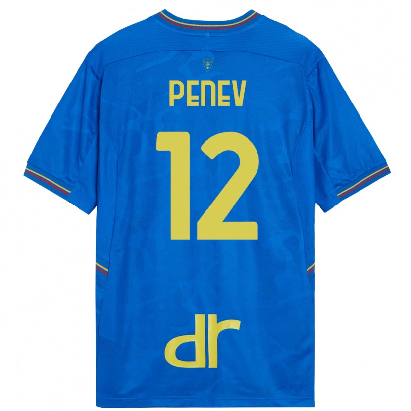 Danxen Mujer Camiseta Plamen Penev #12 Azul Real Marrón Portero Equipación 2025/26 La Camisa
