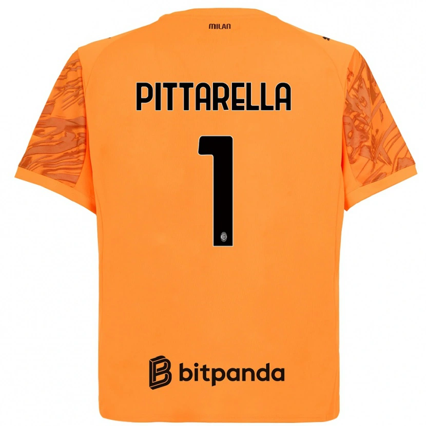 Danxen Mujer Camiseta Matteo Pittarella #1 Naranja Amarillo Negro Portero Equipación 2025/26 La Camisa
