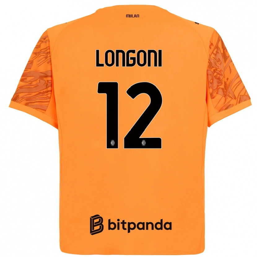 Danxen Mujer Camiseta Alessandro Longoni #12 Naranja Amarillo Negro Portero Equipación 2025/26 La Camisa