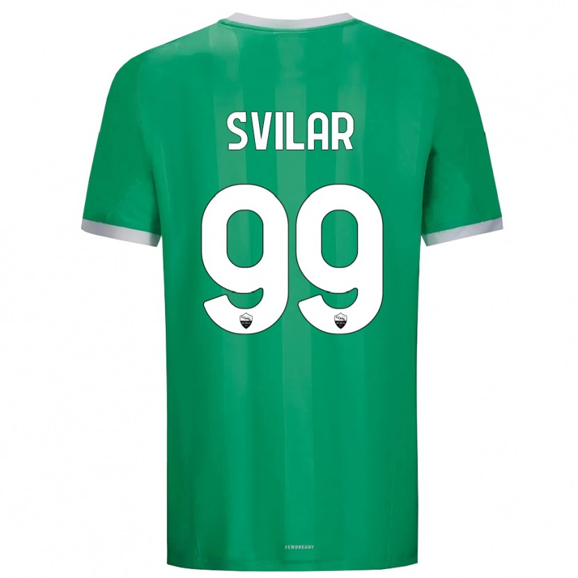 Danxen Mujer Camiseta Mile Svilar #99 Verde Blanco Portero Equipación 2025/26 La Camisa