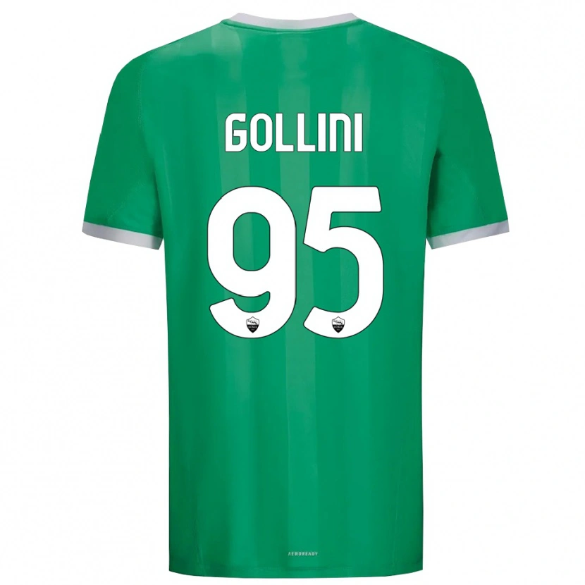 Danxen Mujer Camiseta Pierluigi Gollini #95 Verde Blanco Portero Equipación 2025/26 La Camisa