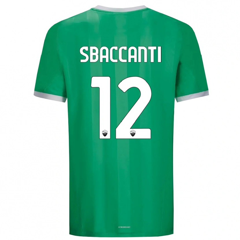 Danxen Mujer Camiseta Christian Sbaccanti #12 Verde Blanco Portero Equipación 2025/26 La Camisa