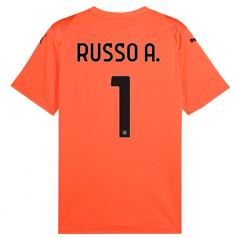 Danxen Mujer Camiseta Alessandro Russo #1 Naranja Negro Portero Equipación 2025/26 La Camisa