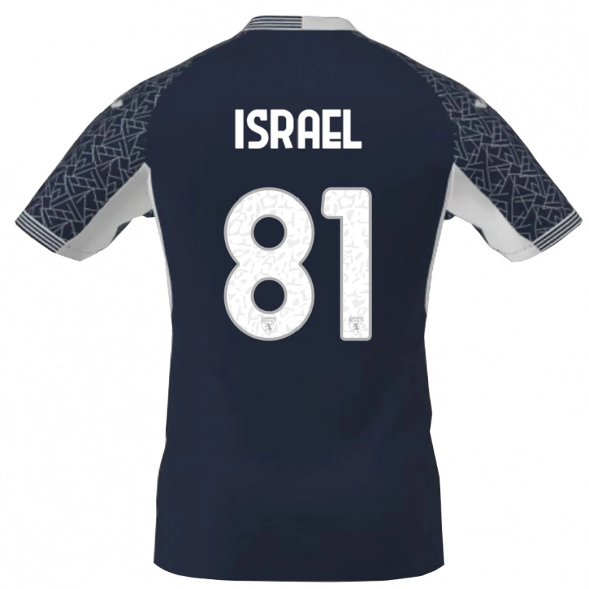 Danxen Mujer Camiseta Franco Israel #81 Azul Negro Blanco Portero Equipación 2025/26 La Camisa