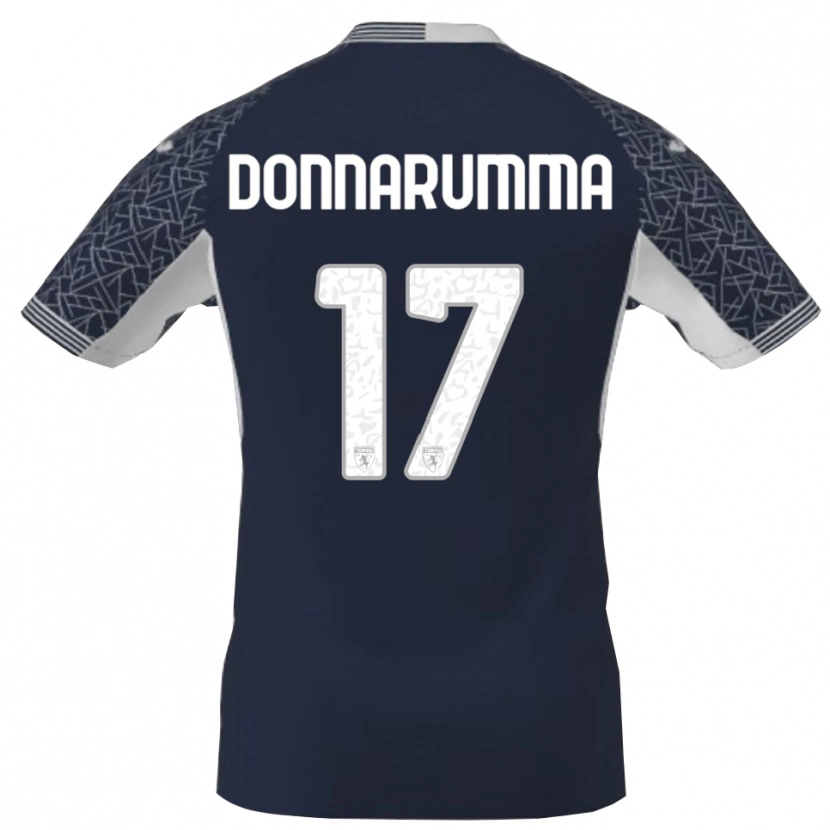 Danxen Mujer Camiseta Antonio Donnarumma #17 Azul Negro Blanco Portero Equipación 2025/26 La Camisa