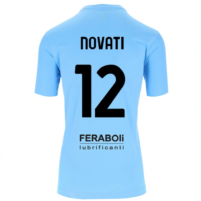 Danxen Mujer Camiseta Lorenzo Novati #12 Azul Cielo Negro Portero Equipación 2025/26 La Camisa