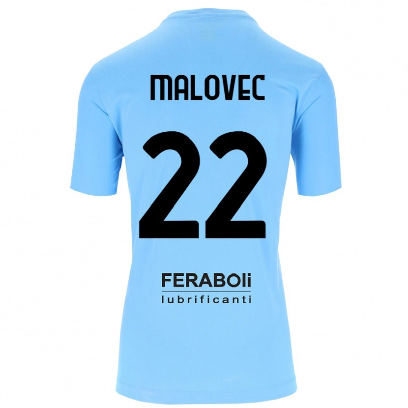 Danxen Mujer Camiseta Adrian Malovec #22 Azul Cielo Negro Portero Equipación 2025/26 La Camisa