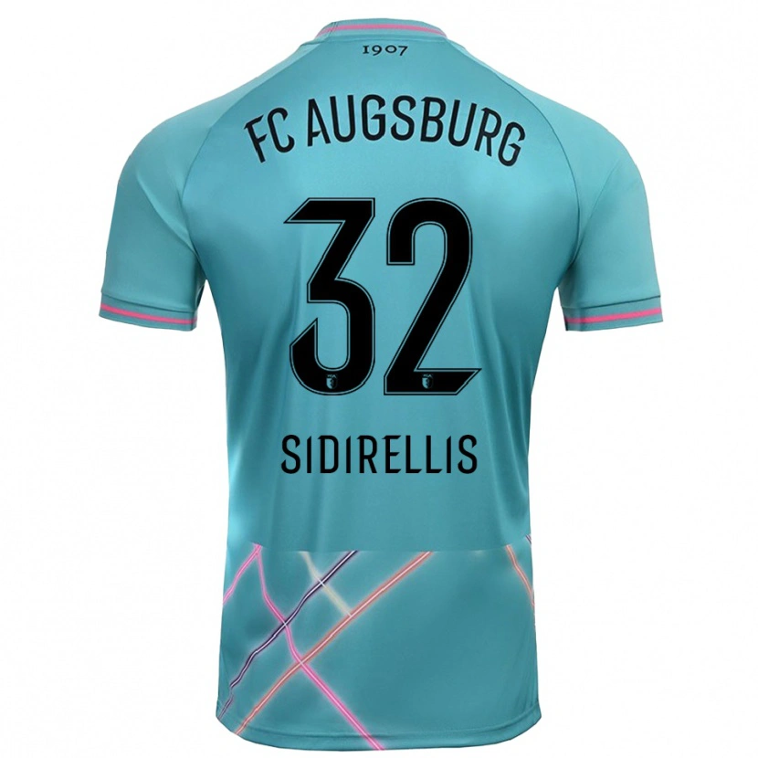 Danxen Mujer Camiseta Konstantinos Sidirellis #32 Verde Mar Claro Portero Equipación 2025/26 La Camisa