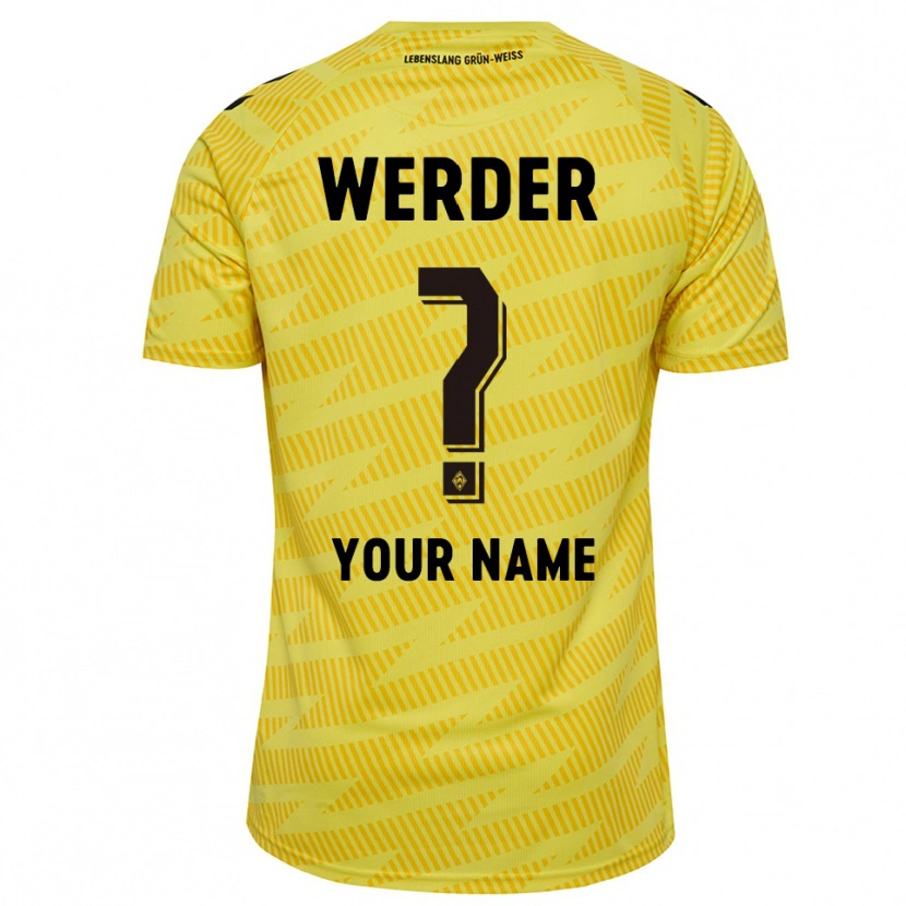 Danxen Mujer Camiseta Werder Bremen Amarillo Negro Portero Equipación 2025/26 La Camisa