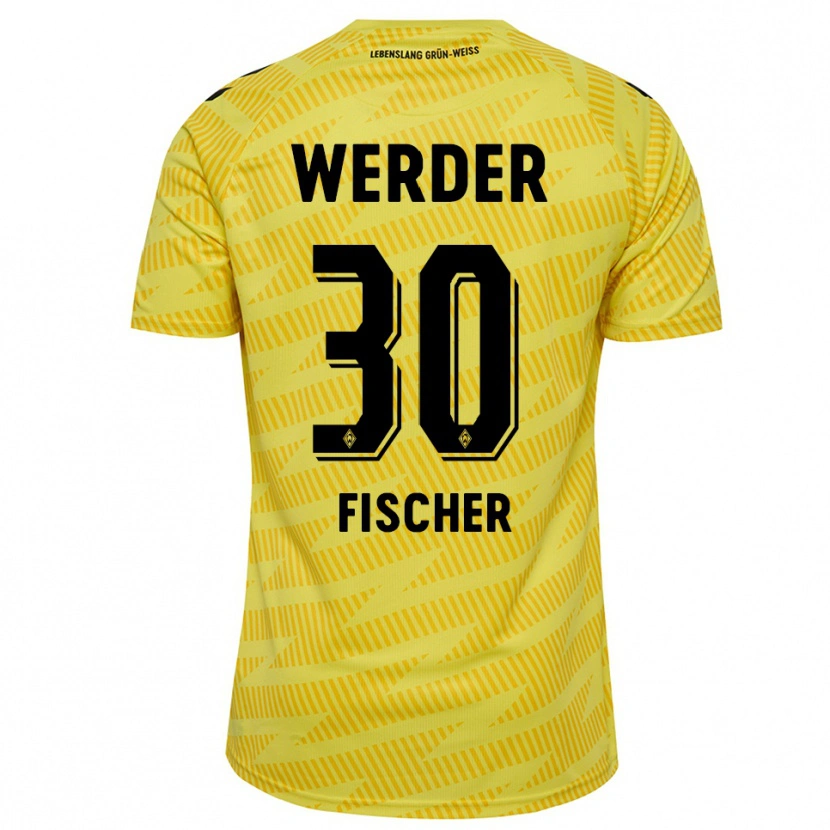 Danxen Mujer Camiseta Vanessa Fischer #30 Amarillo Negro Portero Equipación 2025/26 La Camisa