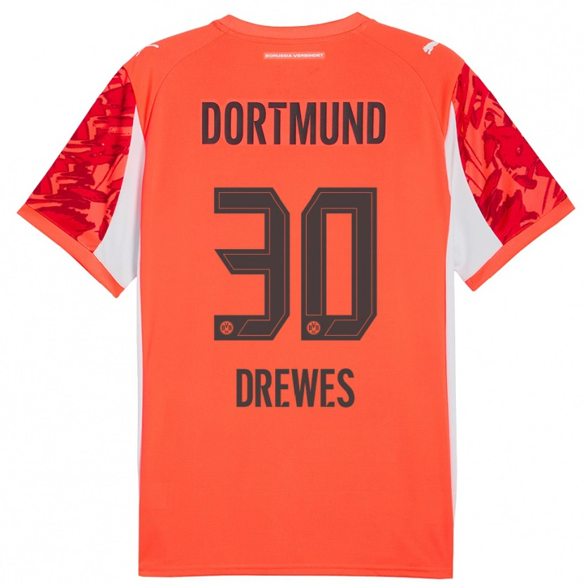 Danxen Mujer Camiseta Patrick Drewes #30 Naranja Rojo Portero Equipación 2025/26 La Camisa