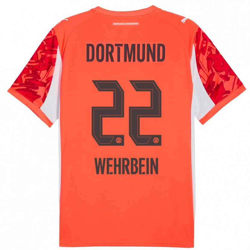 Danxen Mujer Camiseta Jan-Mattis Wehrbein #22 Naranja Rojo Portero Equipación 2025/26 La Camisa