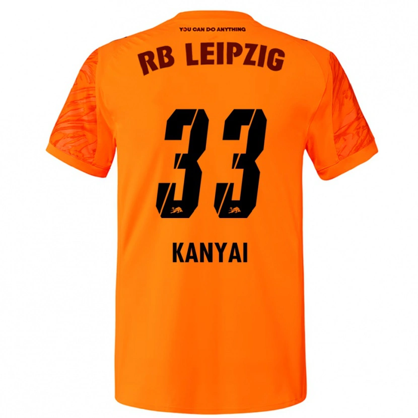 Danxen Mujer Camiseta János Kányai #33 Naranja Rojo Portero Equipación 2025/26 La Camisa