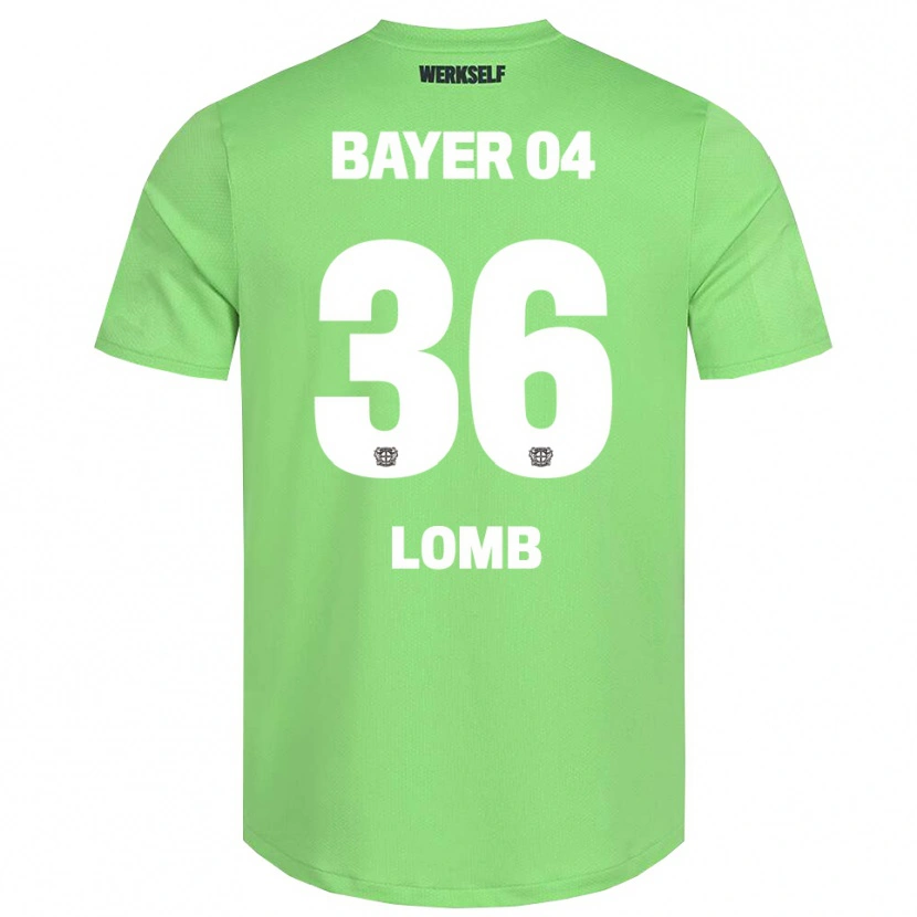 Danxen Mujer Camiseta Niklas Lomb #36 Verde Claro Blanco Portero Equipación 2025/26 La Camisa