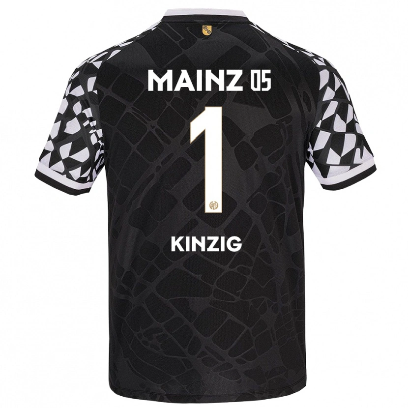 Danxen Mujer Camiseta Maximilian Kinzig #1 Negro Blanco Portero Equipación 2025/26 La Camisa