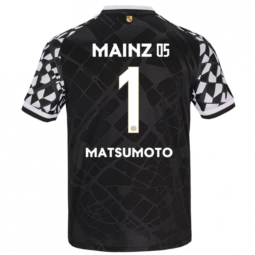 Danxen Mujer Camiseta Mamiko Matsumoto #1 Negro Blanco Portero Equipación 2025/26 La Camisa