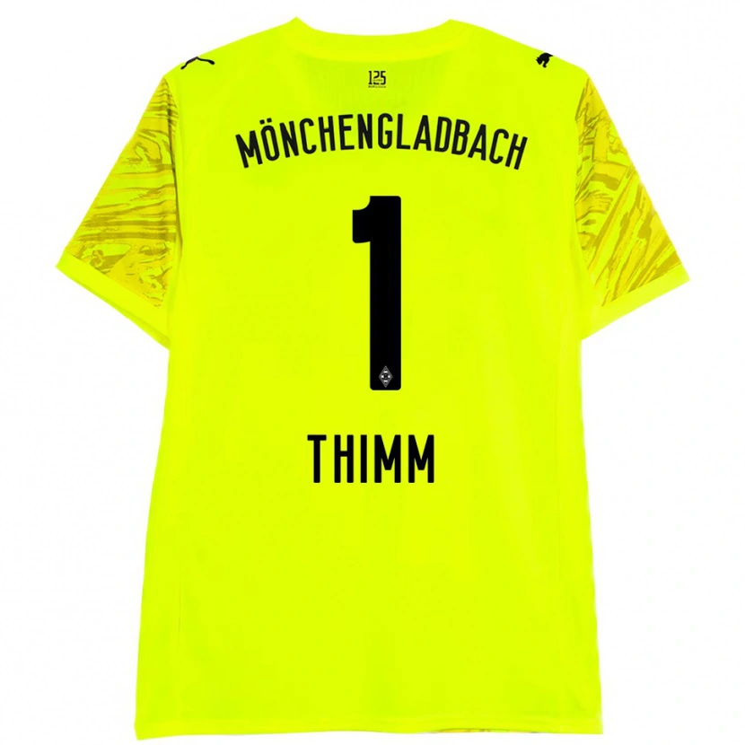 Danxen Mujer Camiseta Joshua Thimm #1 Amarillo Negro Portero Equipación 2025/26 La Camisa