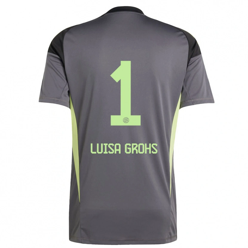 Danxen Mujer Camiseta Maria Luisa Grohs #1 Amarillo Verde Negro Portero Equipación 2025/26 La Camisa