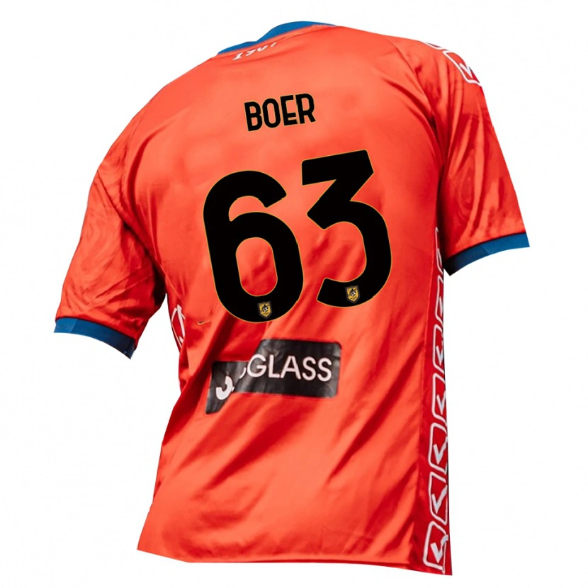 Danxen Mujer Camiseta Pietro Boer #63 Naranja Rojo Portero Equipación 2025/26 La Camisa