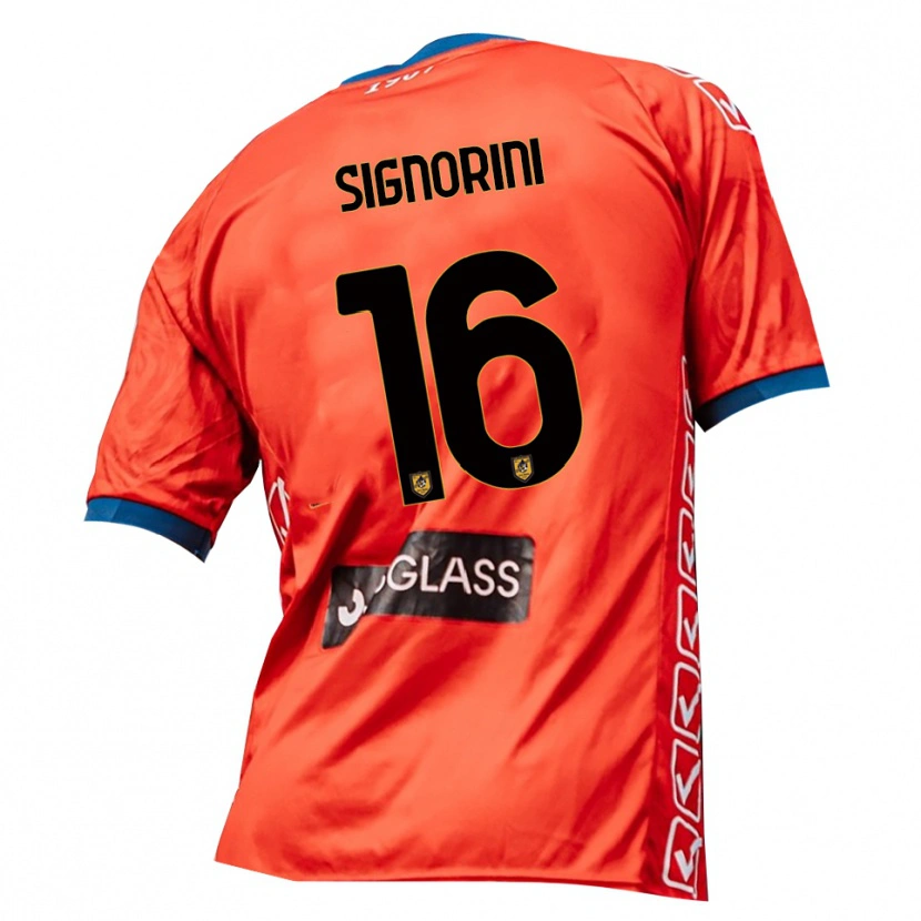 Danxen Mujer Camiseta Alessandro Signorini #16 Naranja Rojo Portero Equipación 2025/26 La Camisa