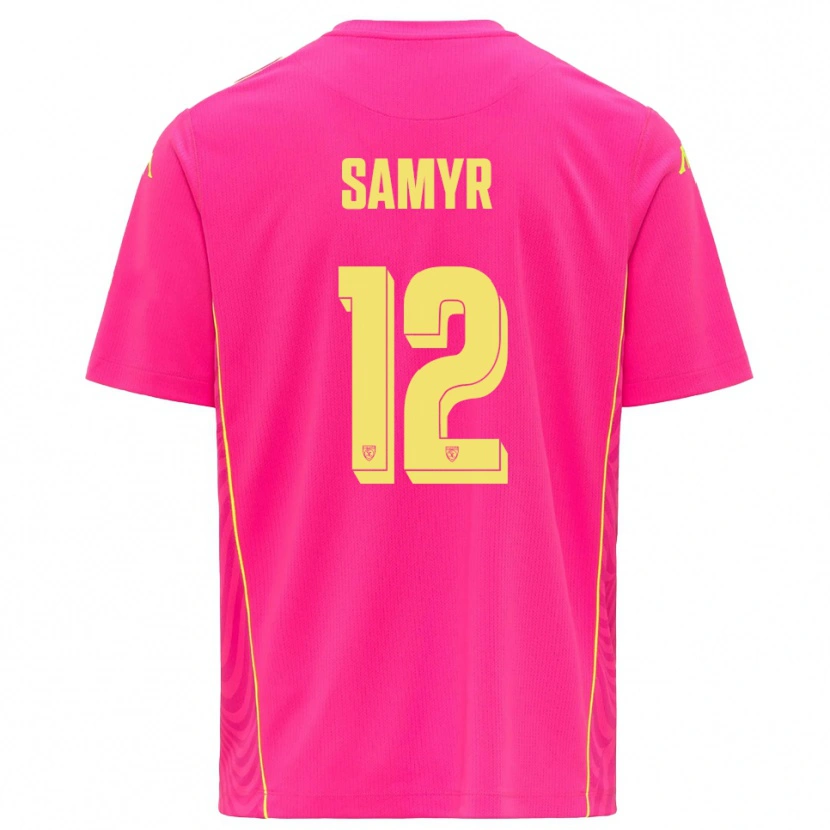 Danxen Mujer Camiseta Walid Samyr #12 Rosa Oscuro Amarillo Portero Equipación 2025/26 La Camisa