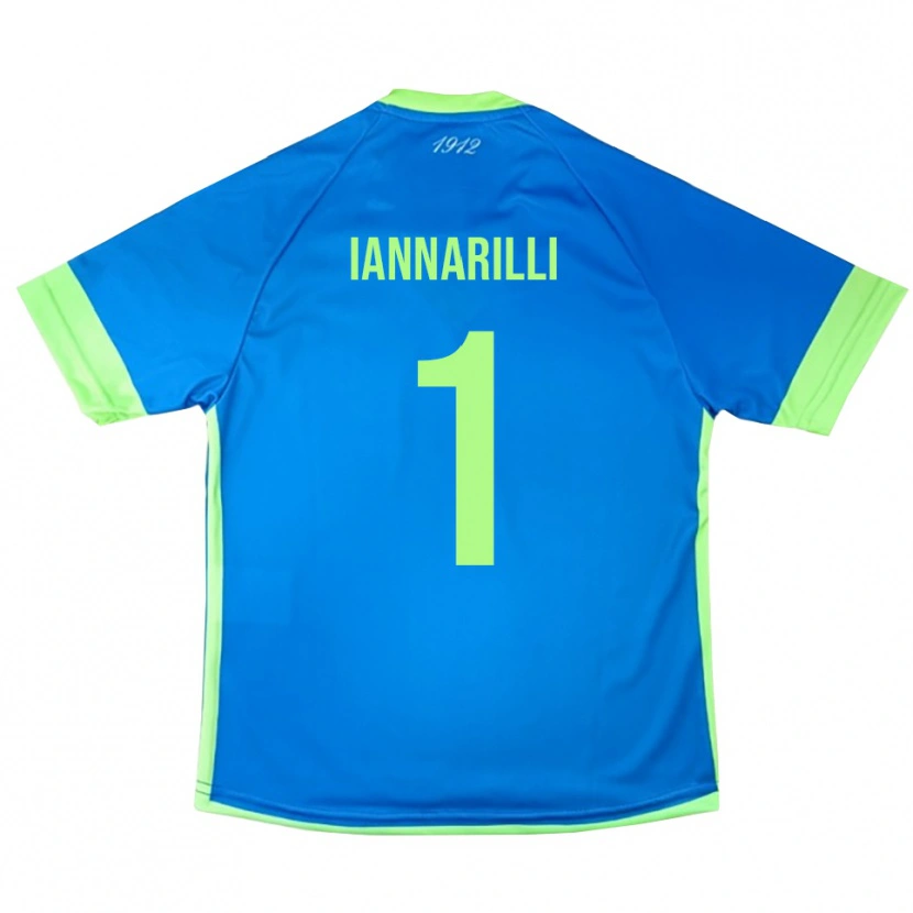 Danxen Mujer Camiseta Antony Iannarilli #1 Azul Verde Amarillo Portero Equipación 2025/26 La Camisa