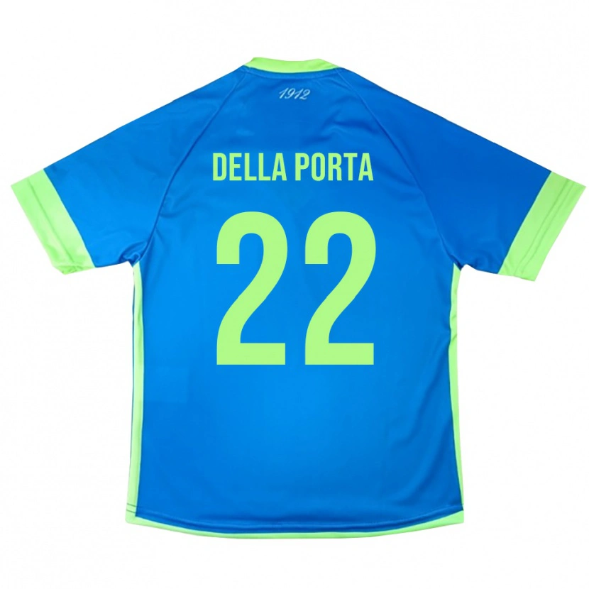 Danxen Mujer Camiseta Simone Della Porta #22 Azul Verde Amarillo Portero Equipación 2025/26 La Camisa
