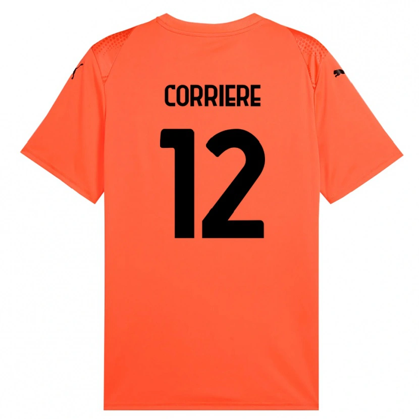 Danxen Mujer Camiseta Francesco Corriere #12 Naranja Negro Portero Equipación 2025/26 La Camisa
