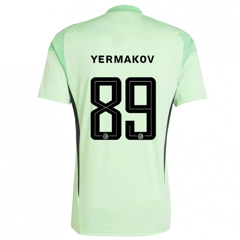 Danxen Mujer Camiseta Georgiy Yermakov #89 Verde Claro Negro Portero Equipación 2025/26 La Camisa