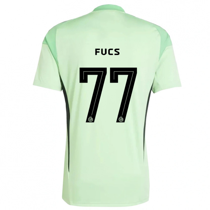 Danxen Mujer Camiseta Roee Fucs #77 Verde Claro Negro Portero Equipación 2025/26 La Camisa