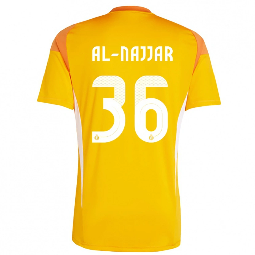 Danxen Mujer Camiseta Raghed Al-Najjar #36 Naranja Amarillo Blanco Portero Equipación 2025/26 La Camisa