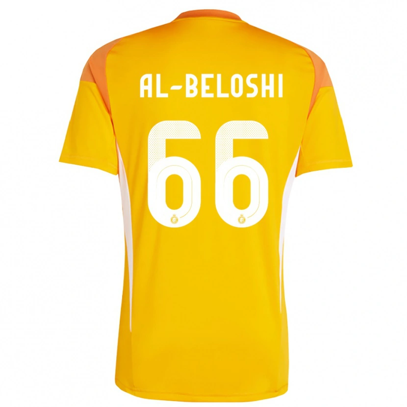 Danxen Mujer Camiseta Reem Al-Beloshi #66 Naranja Amarillo Blanco Portero Equipación 2025/26 La Camisa