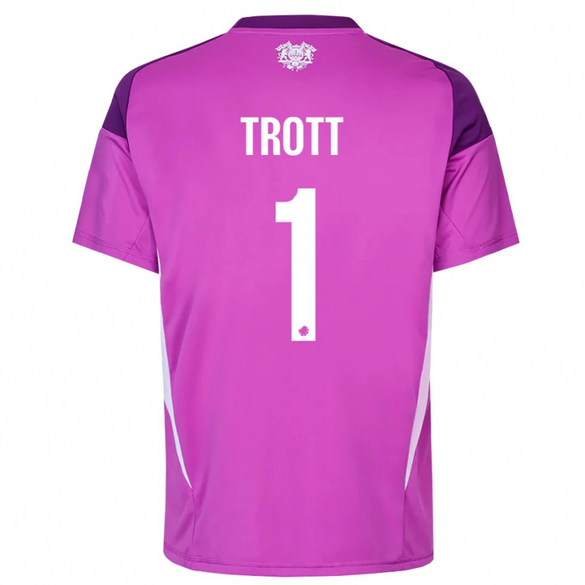 Danxen Mujer Camiseta Nathan Trott #1 Lila Morado Blanco Portero Equipación 2025/26 La Camisa