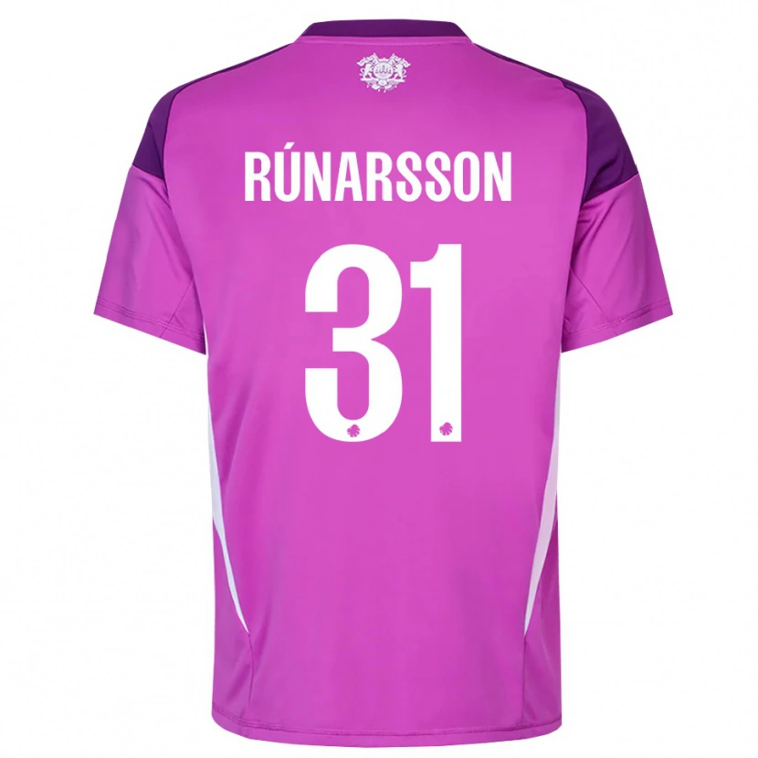 Danxen Mujer Camiseta Rúnar Alex Rúnarsson #31 Lila Morado Blanco Portero Equipación 2025/26 La Camisa