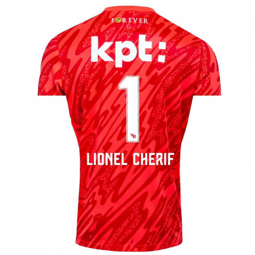 Danxen Mujer Camiseta Kader Cherif #1 Rojo Blanco Portero Equipación 2025/26 La Camisa