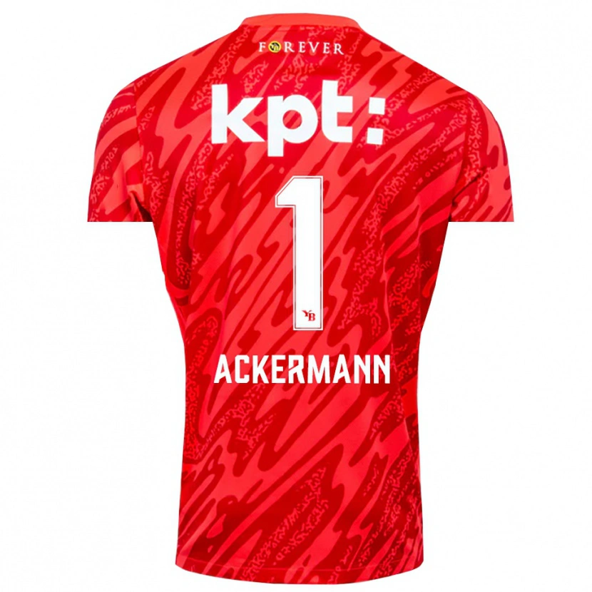 Danxen Mujer Camiseta Jara Ackermann #1 Rojo Blanco Portero Equipación 2025/26 La Camisa