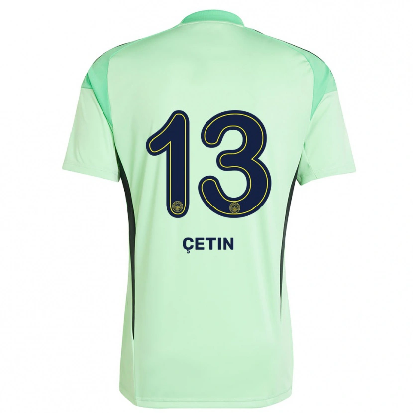 Danxen Mujer Camiseta Tarık Çetin #13 Verde Claro Negro Portero Equipación 2025/26 La Camisa