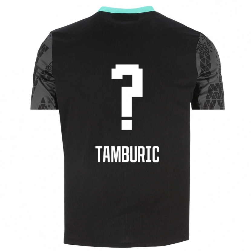 Danxen Mujer Camiseta Vukasin Tamburic #0 Gris Tenue Negro Portero Equipación 2025/26 La Camisa